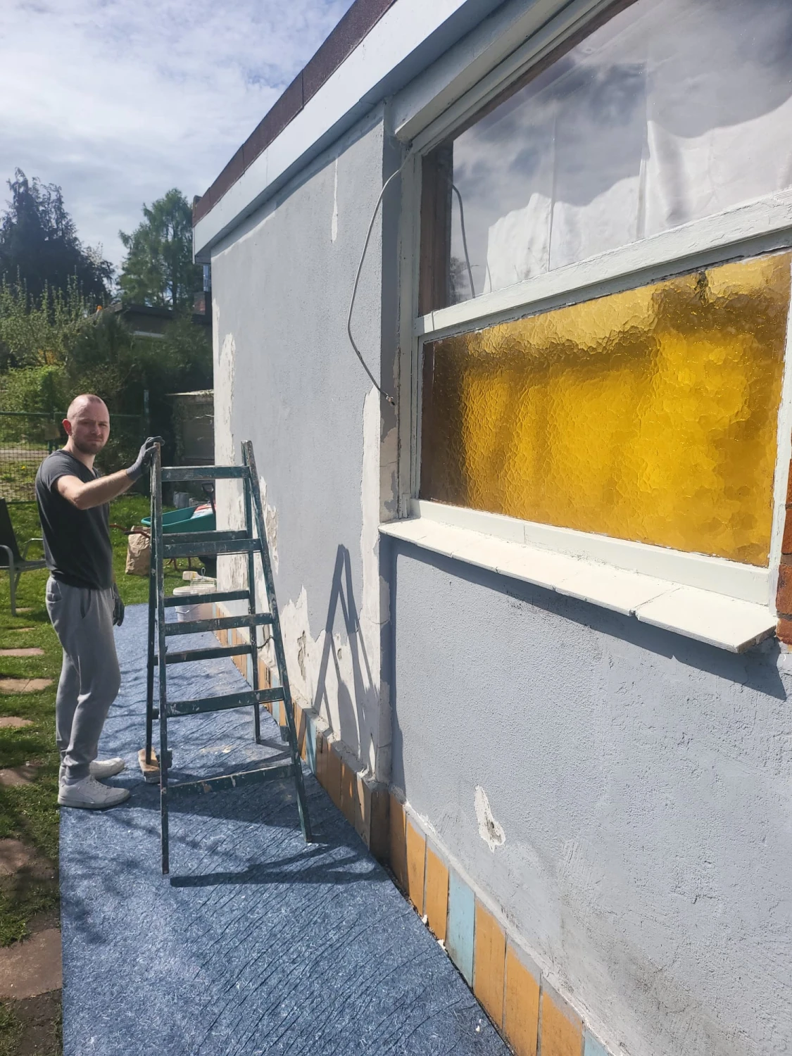 Patrick Ott auf der Baustelle